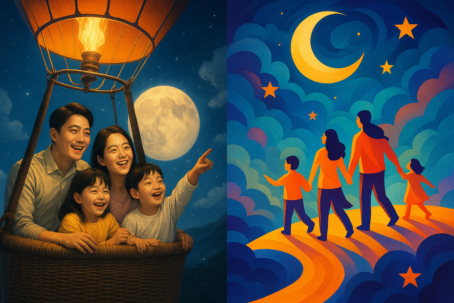 가족과 함께 떠난 꿈속 여행