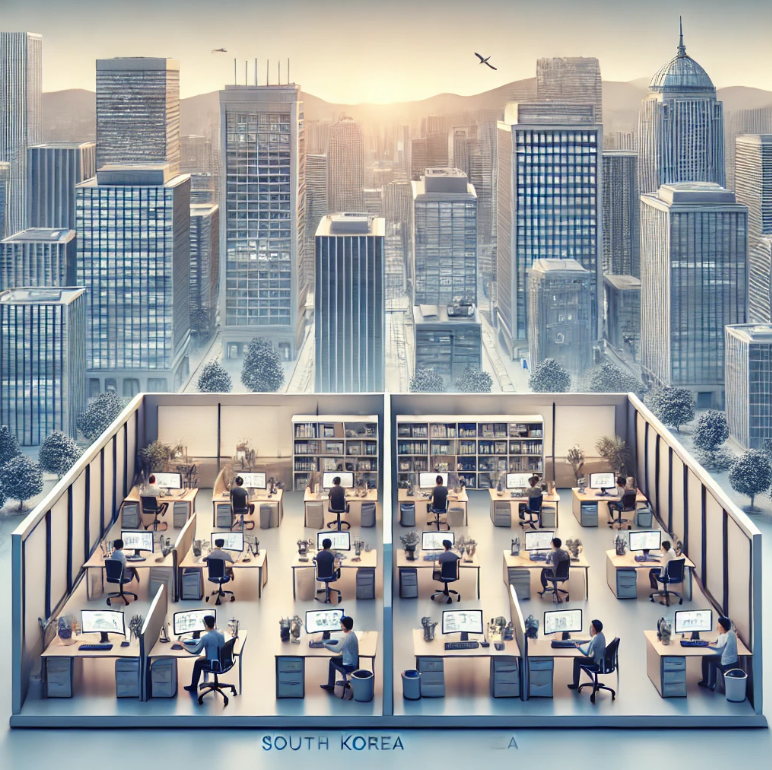 사업장 분리적용의 이해 본점과 지점이 분리된 모습을 보여주는 사무실