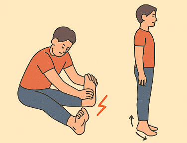 발에 쥐가 났을 때 응급 처치 방법