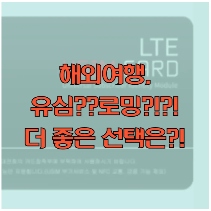 로밍과 유심에 관한 글 보러 가기 링크 사진