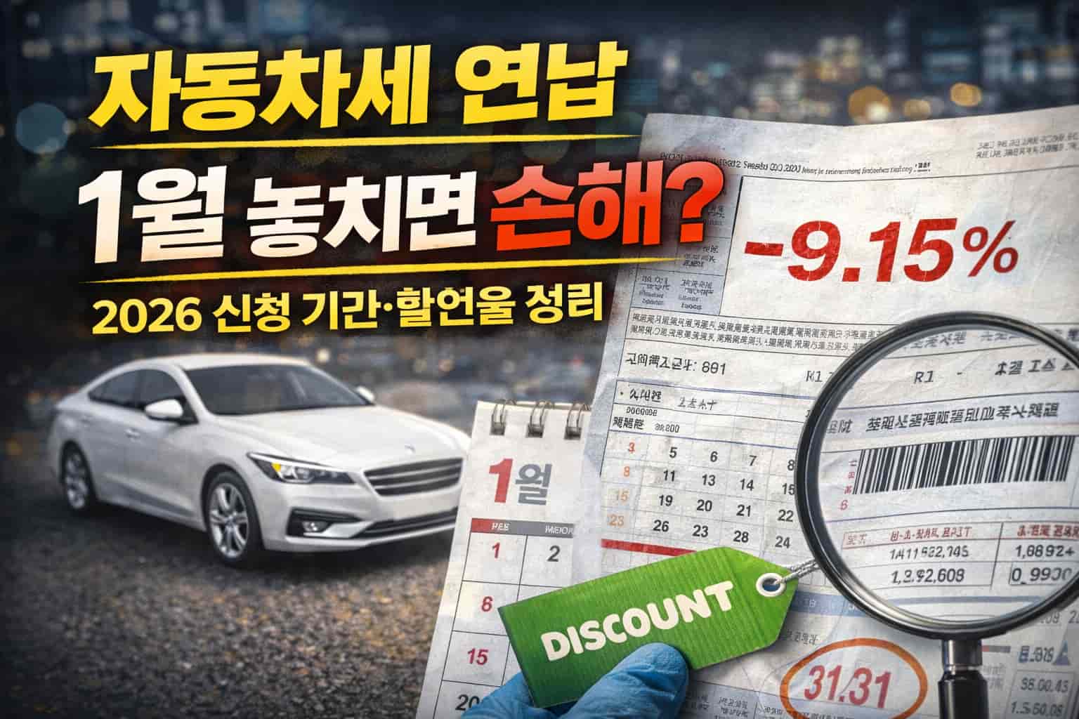 자동차세 연납 신청 기간 할인율