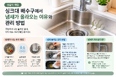 싱크대 배수구에서 냄새가 올라오는 이유와 관리 방법