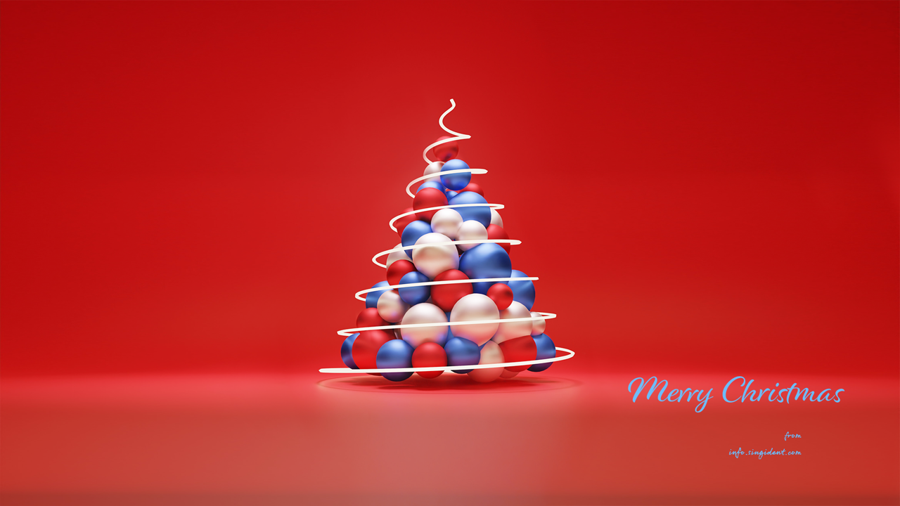 02 크리스마스 구슬 트리 C - Merry Christmas 크리스마스배경화면