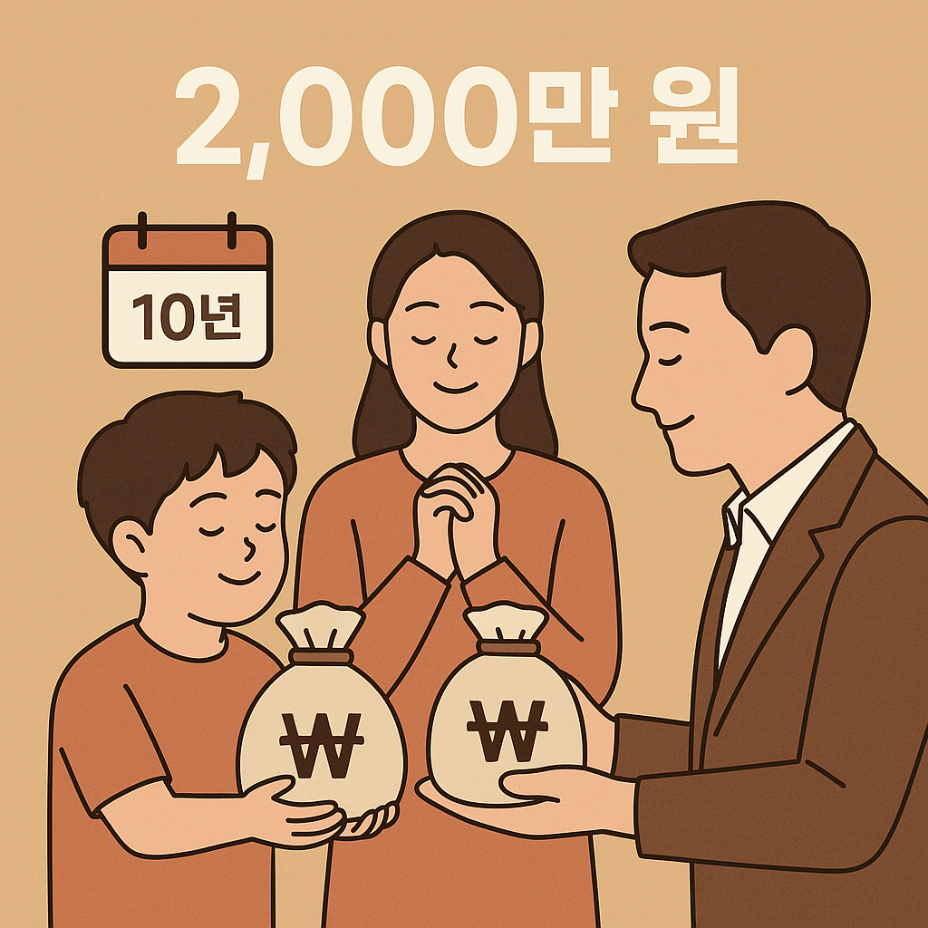 미성년자에게 2000만원 증여