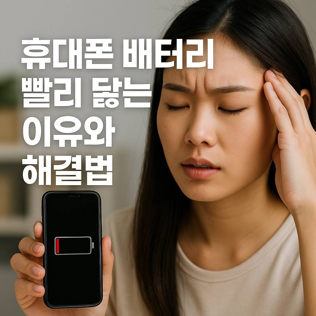 휴대폰 배터리 빨리 닳는 이유와 해결법