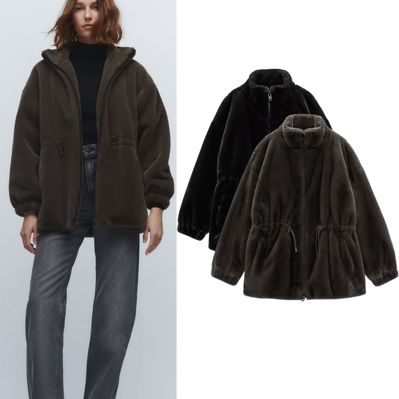 ZARA 페이크 에코 퍼 재킷 4369040
