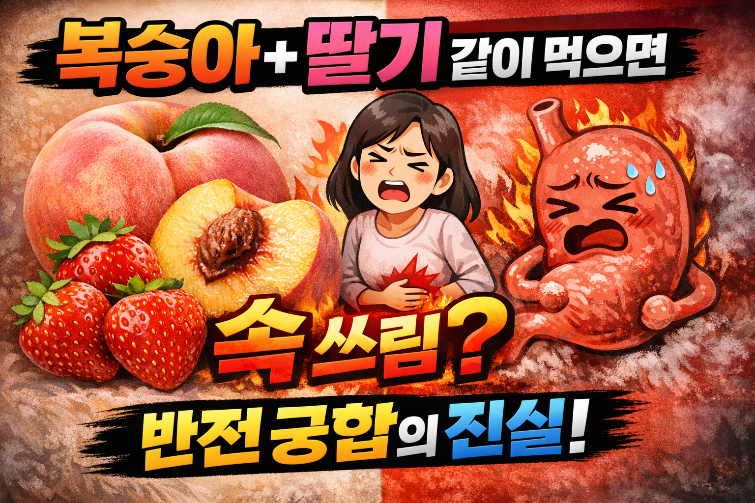 복숭아+딸기