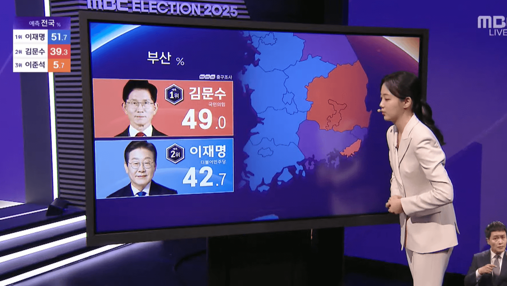 대선 개표방송 실시간 &#124; 시도별 출구조사 결과