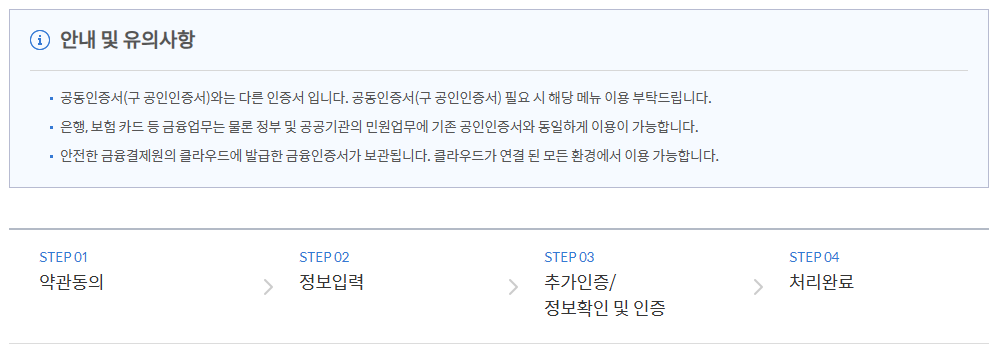 공동인증서 발급 방법 단계별 안내
