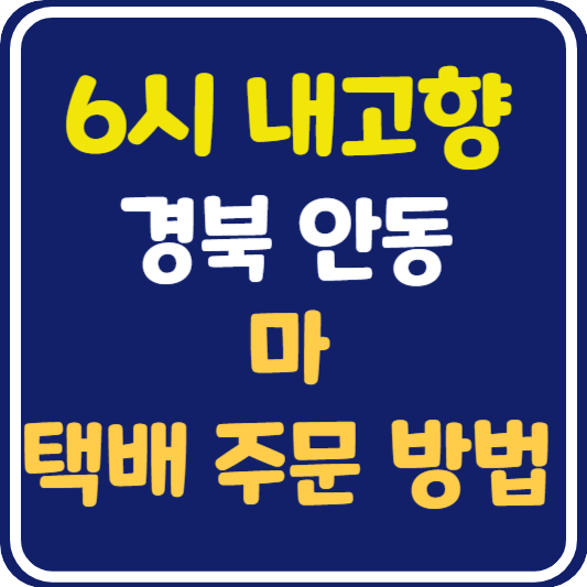 6시 내고향 안동 마 택배 주문 방법