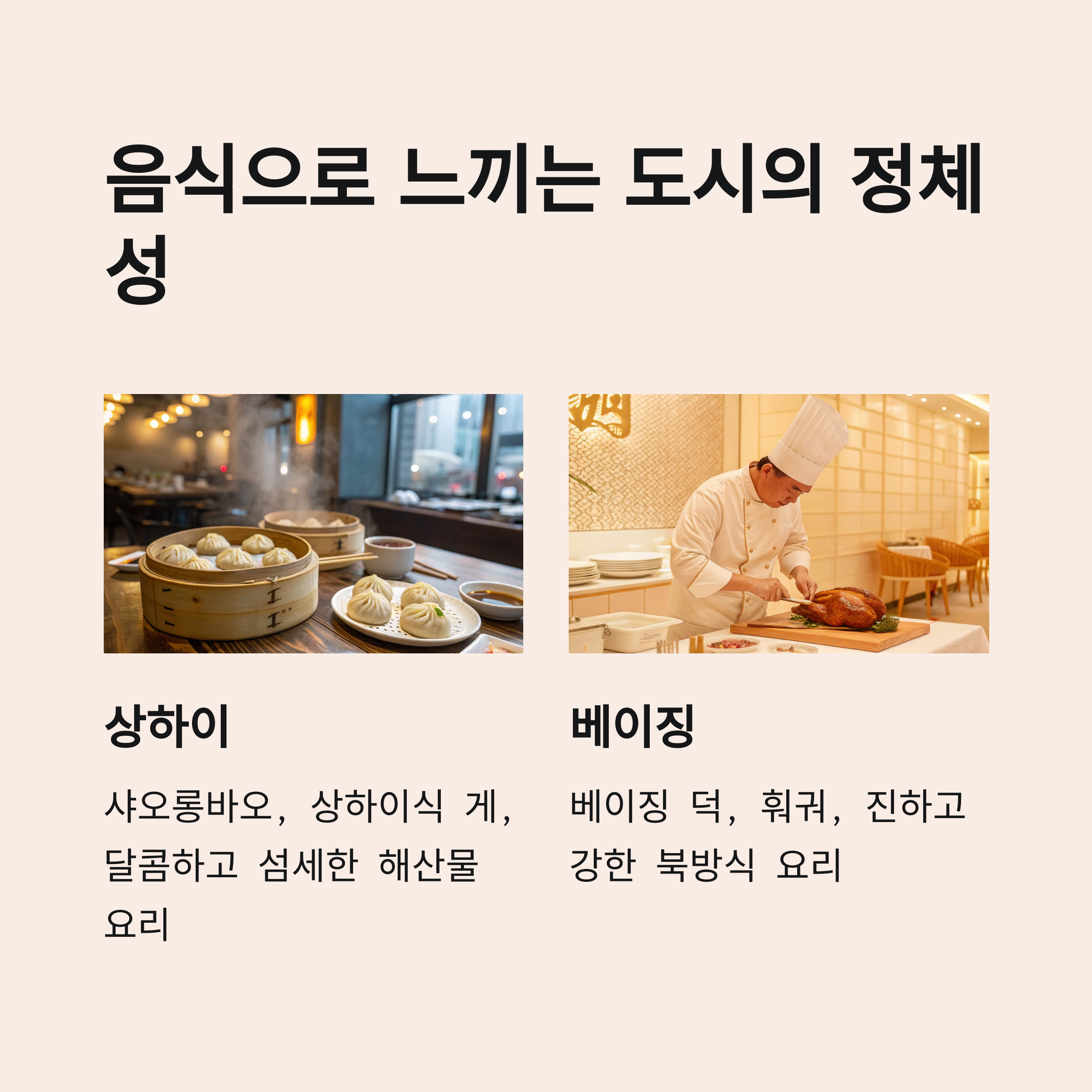 음식으로 느끼는 도시의 정체성