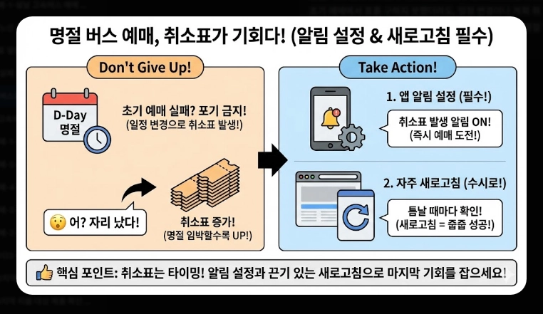 설날 버스표 예매(앱, 오픈 시간)(시간 단축 + 꿀팁)