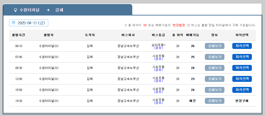 수원버스터미널 시간표, 예매 최신 가이드