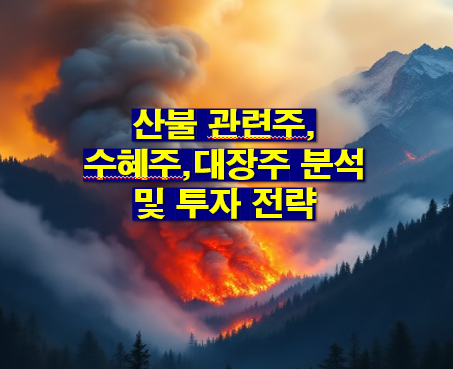 산불 관련주,수혜주,대장주 분석 및 투자 전략