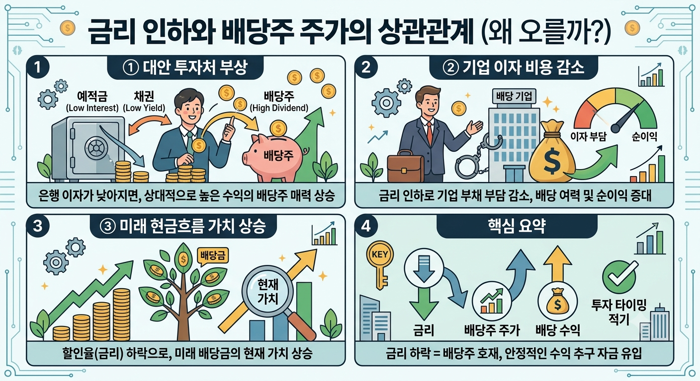 금리 인하와 배당주 주가의 상관관계