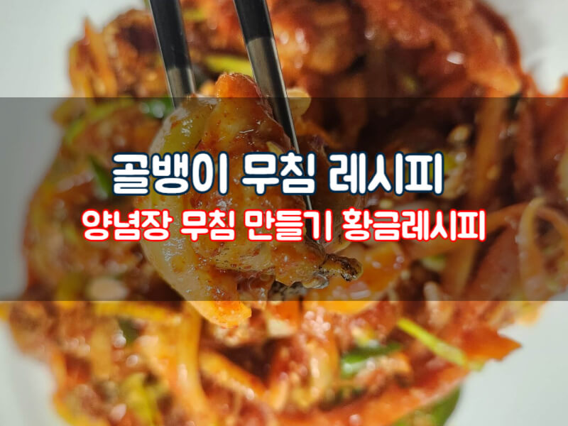 골뱅이 무침 레시피 양념장 무침 만들기 황금레시피 효능 칼로리