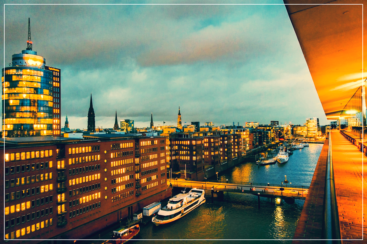 함부르크의 낭만적인 도시 모습