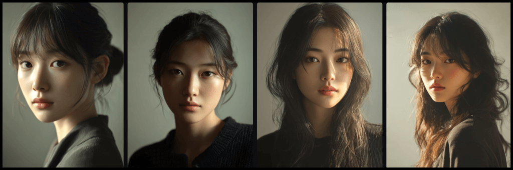 조리개 정보 없이 생성된 실사 스타일 초상화_Midjourney