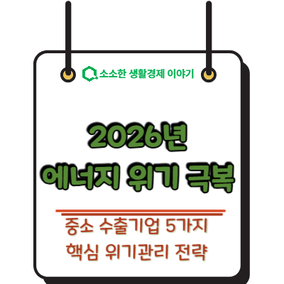 2026년 에너지 위기 극복, 중소 수출 기업의 5가지 핵심 위기관리 전략