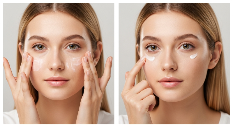 손끝으로 톡톡 두드려 흡수