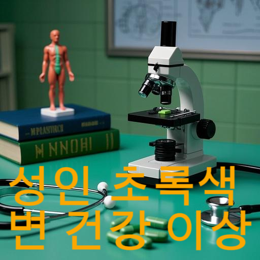 성인 초록색 변 건강 이상