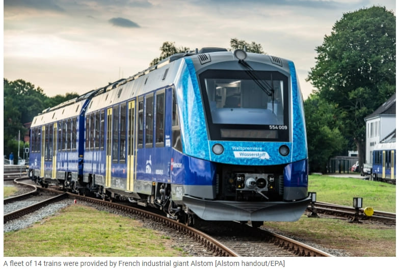 독일 알스톰, 세계 최초 수소전기열차 개통 VIDEO: Germany inaugurates world’s first hydrogen-powered train fleet