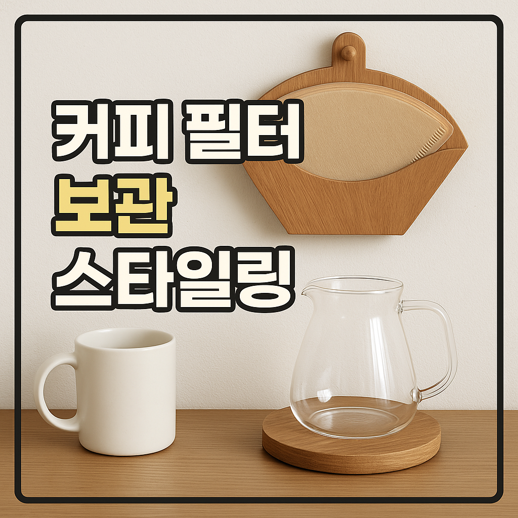 커피 필터 보관 스타일링