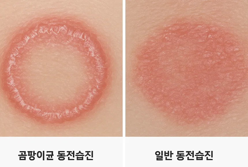 아기 동전 습진 비교