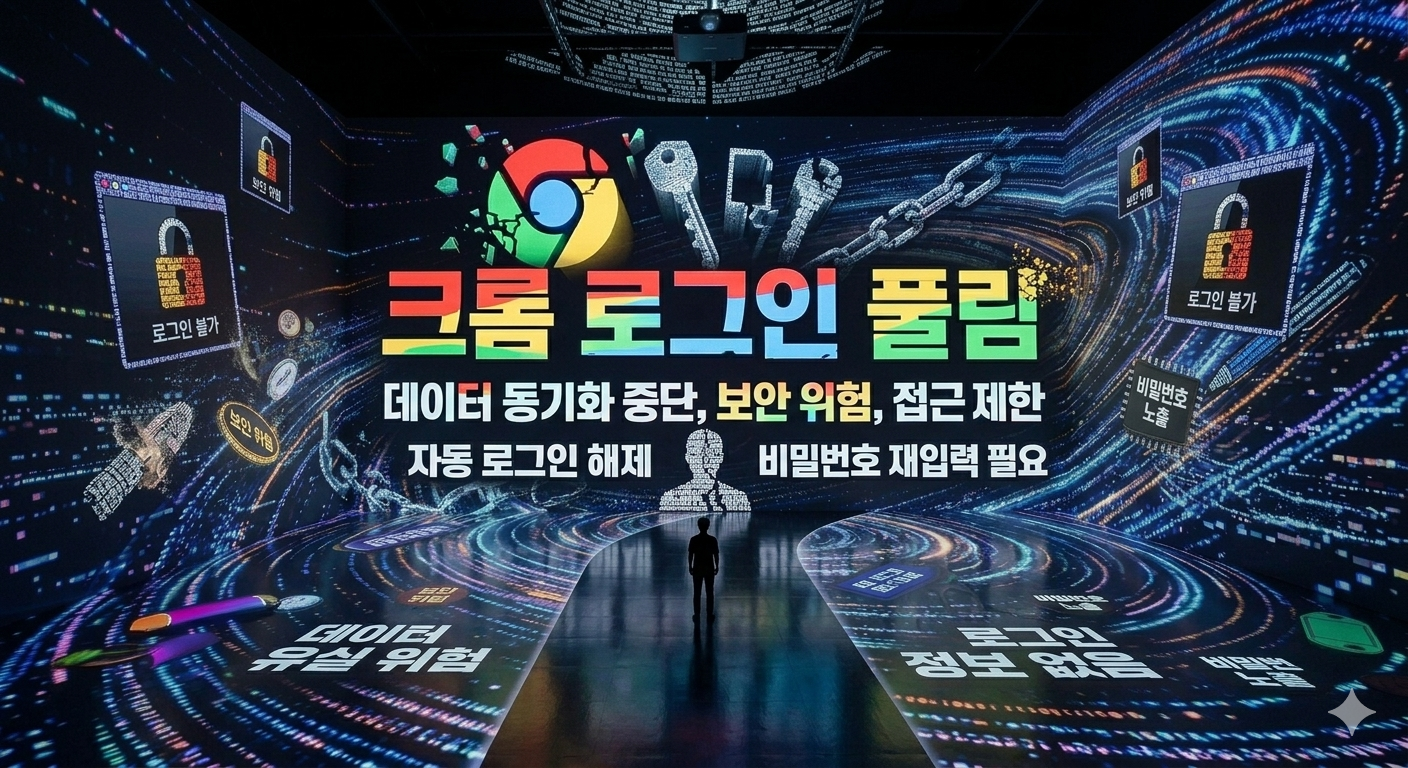 크롬 로그인 풀림