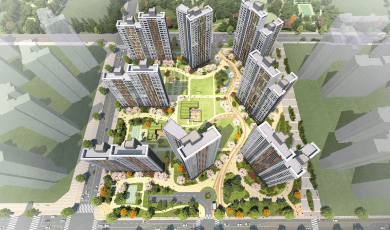 아산탕정 한들물빛도시 예미지 조감도