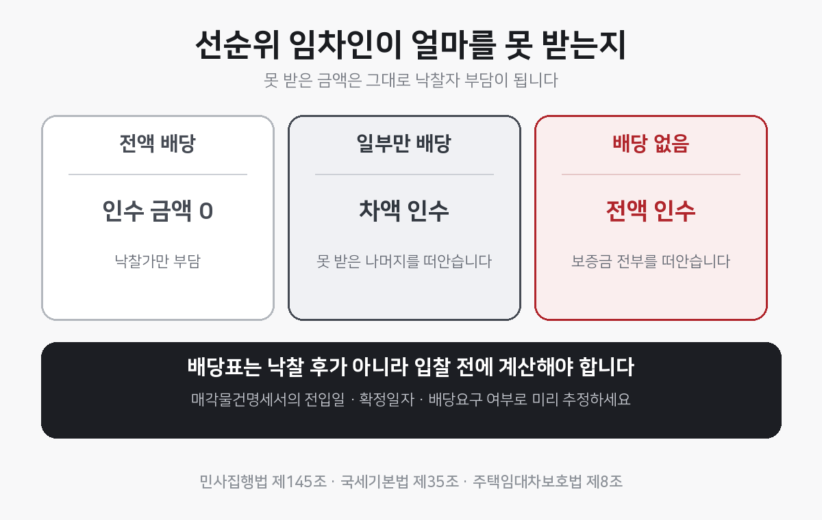 임차인 미배당액을 낙찰자가 인수하는 세 경우
