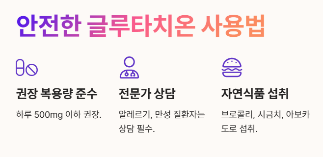안전한 글루타치온 사용법