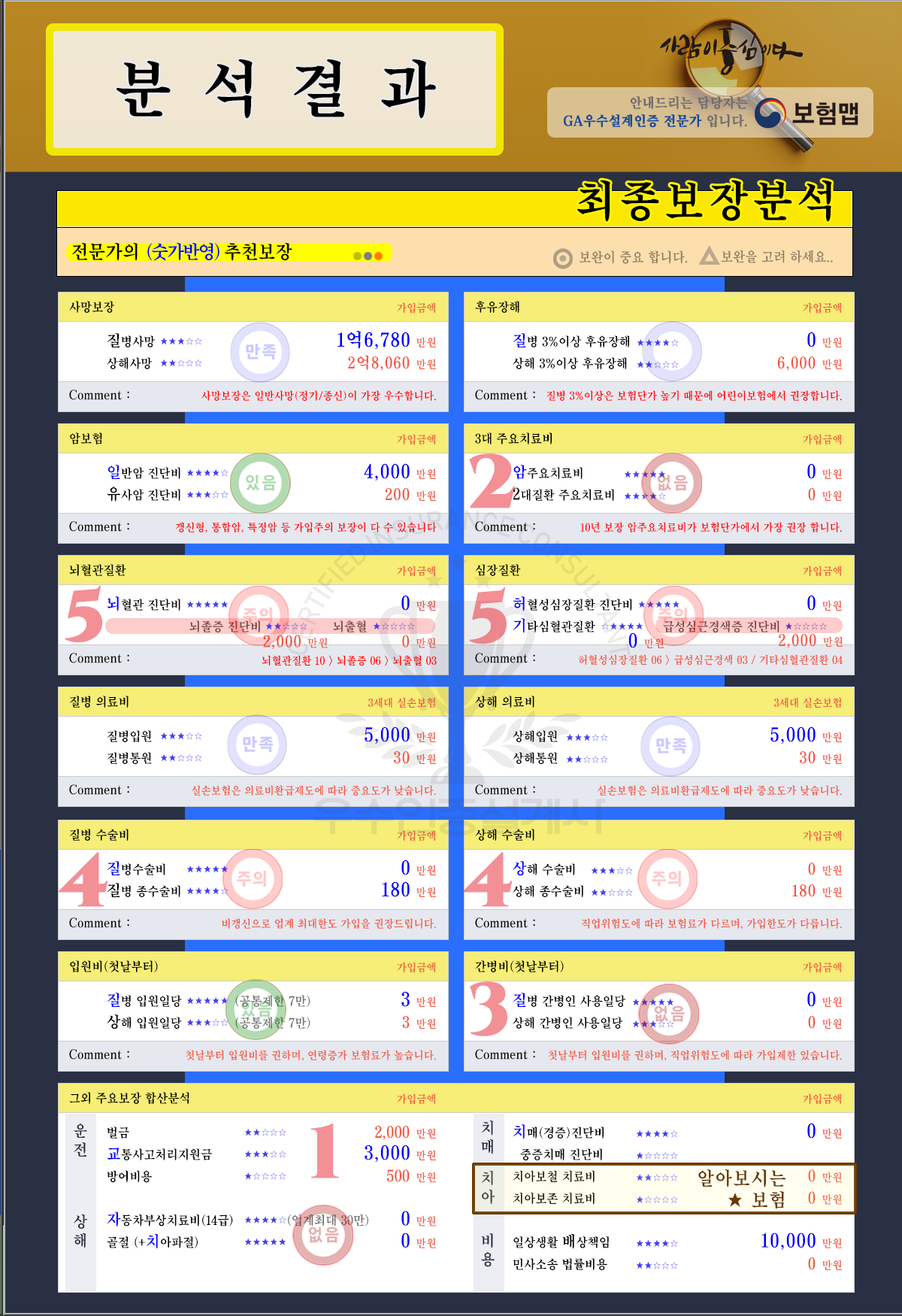 보험보장분석