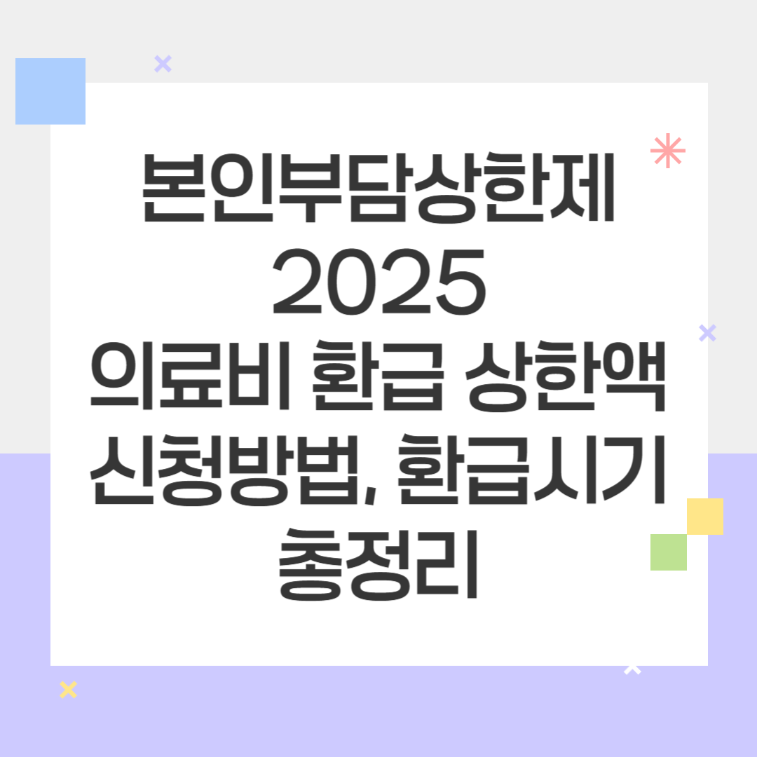본인부담상한제 의료비 환급 상한액, 신청방법, 환급시기