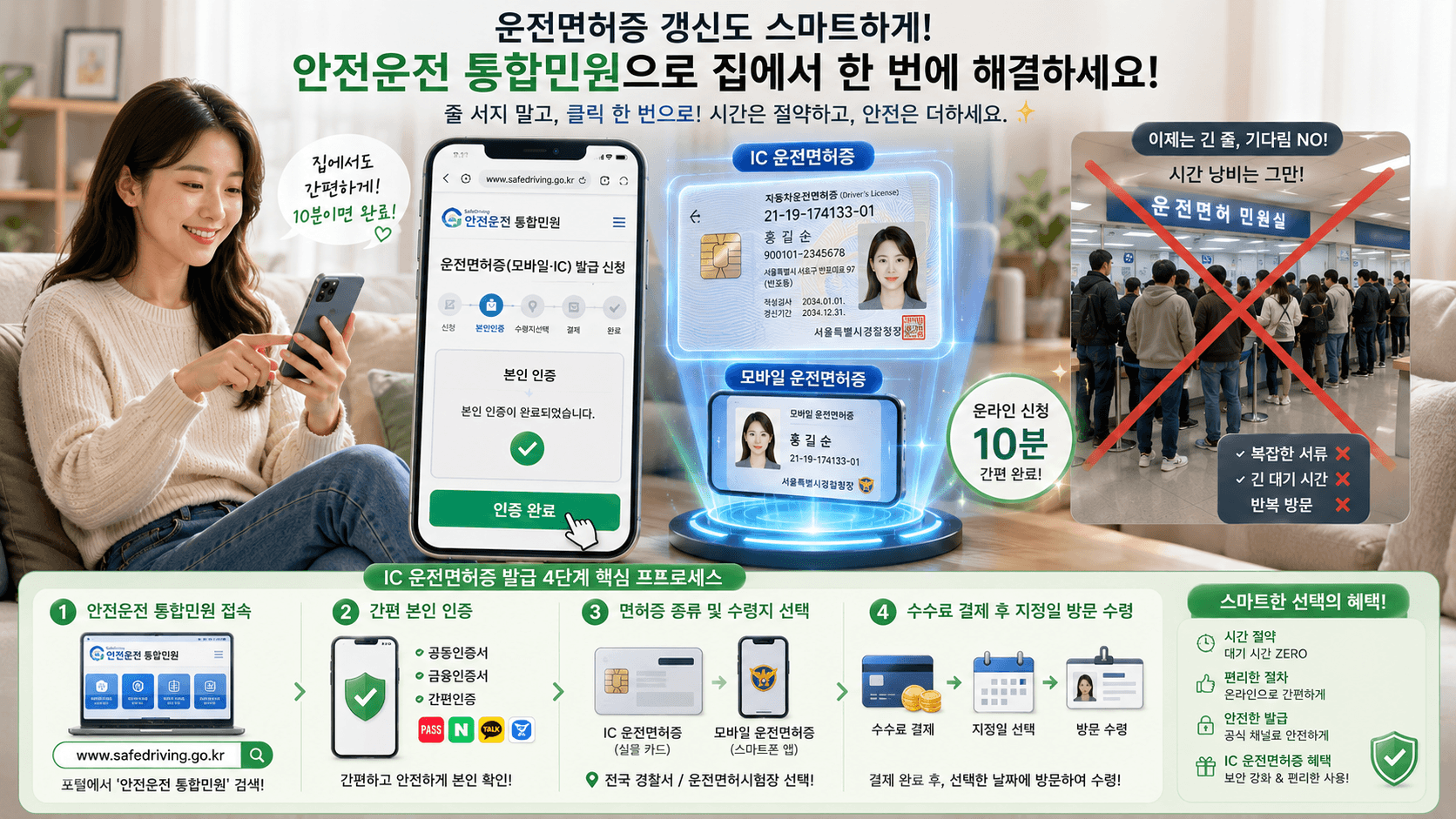 모바일로 간단하게 잃어버린 운전면허증 재발급 방법 이미지
