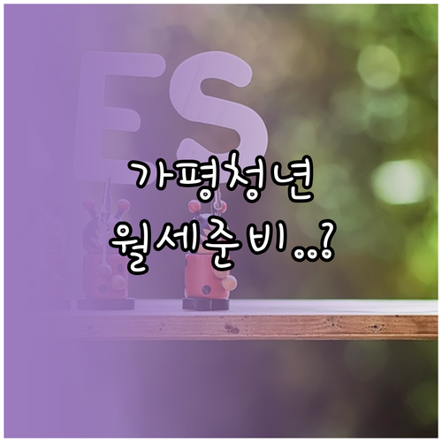가평 청년 월세 지원 소득 재산 기준..