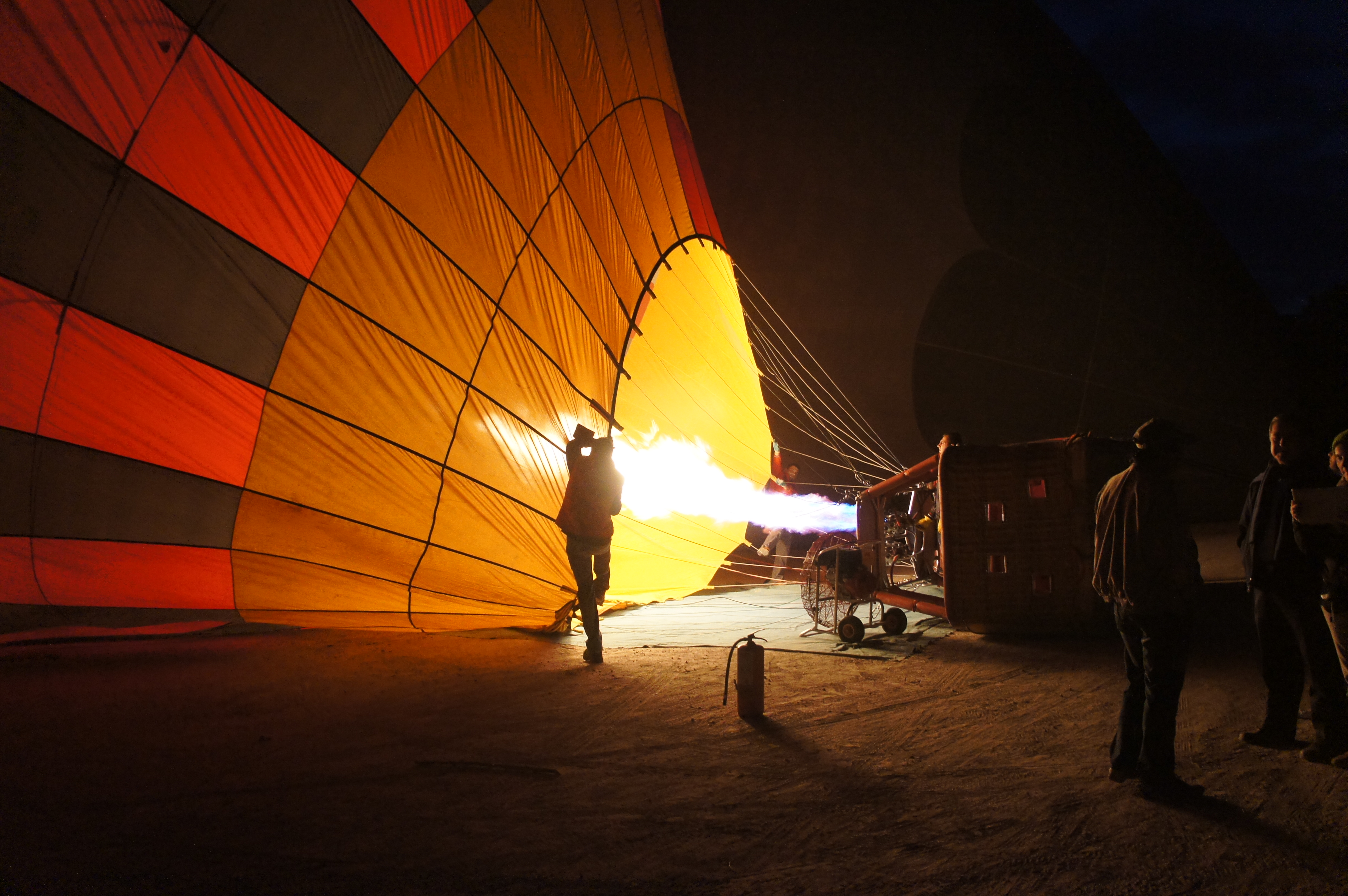 벌룬을 띄울 준비중