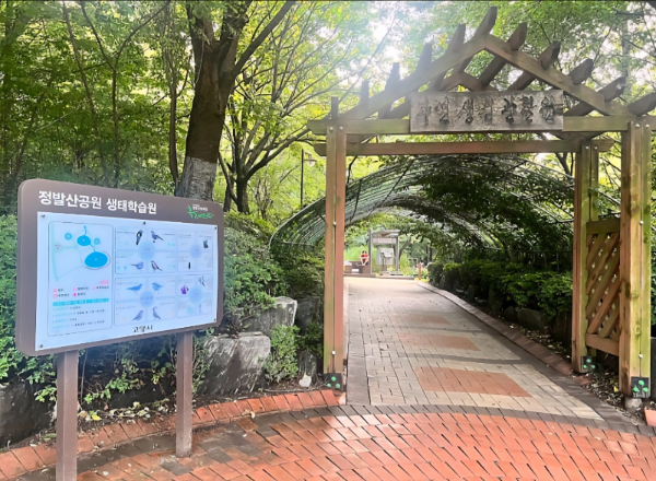 정발산 황톳길 입구