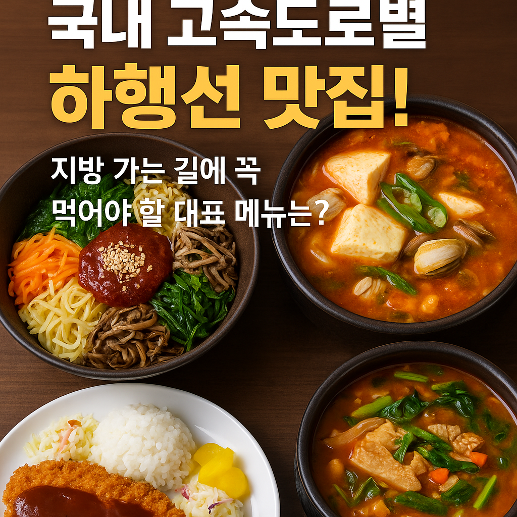 국내 고속도로별 하행선 맛집! 꼭 들러야 할 휴게소 대표 메뉴