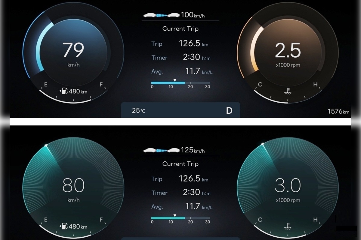 현대자동차 디지털 계기판 디자인 업데이트
