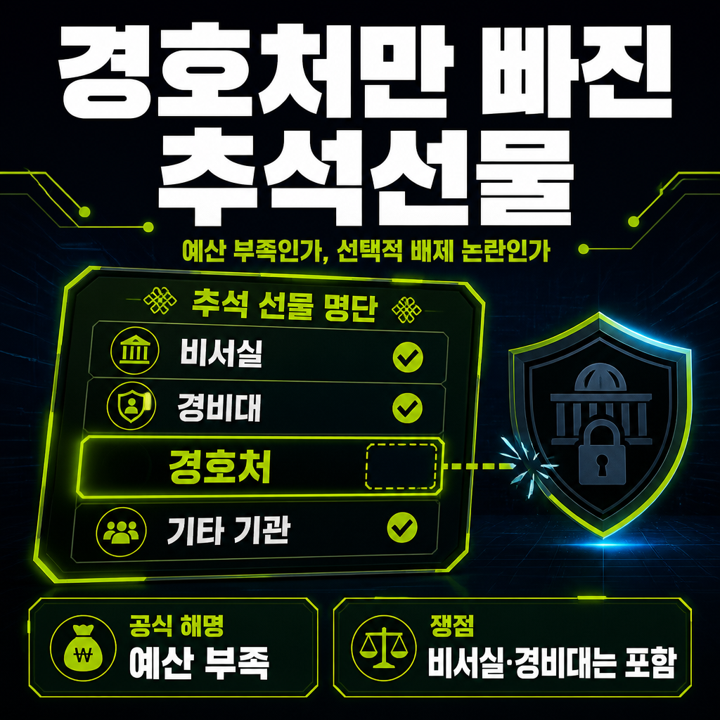 경호처만 빠진 추석선물