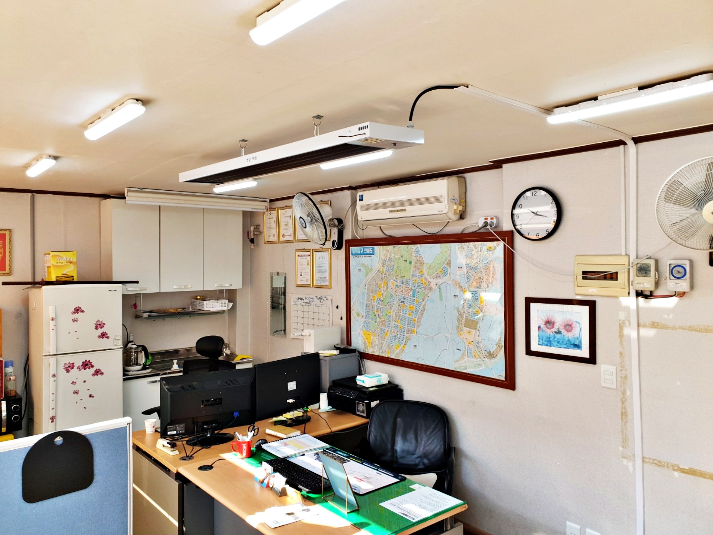 대구 부동산 사무실난로