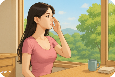 눈 근육의 피로를 풀어줍니다