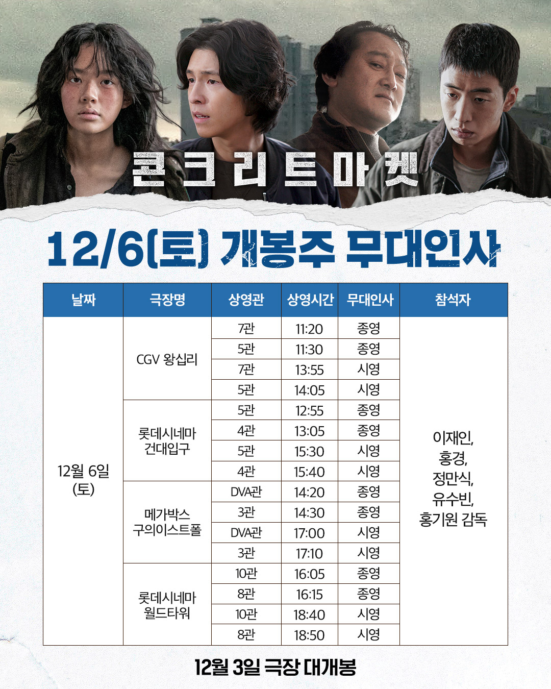 콘크리트 마켓 (12/6) 무대인사