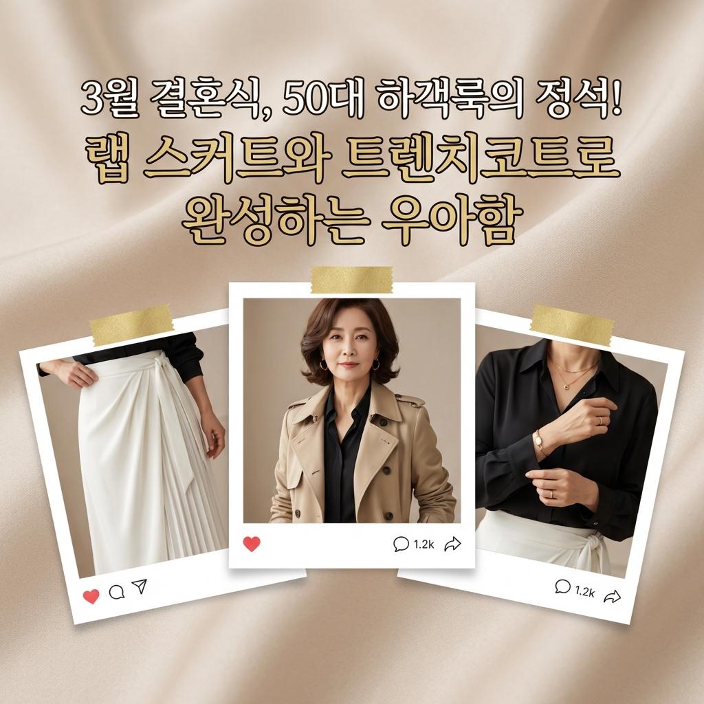 50대 봄 하객룩, 3월 결혼식에서 가장 우아하게 빛나는 코디 공식 3가지