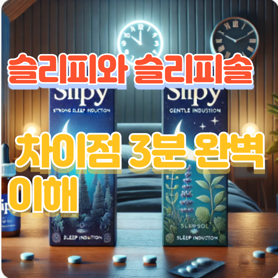 슬리피와 슬리피솔 차이점 3분 완벽 이해