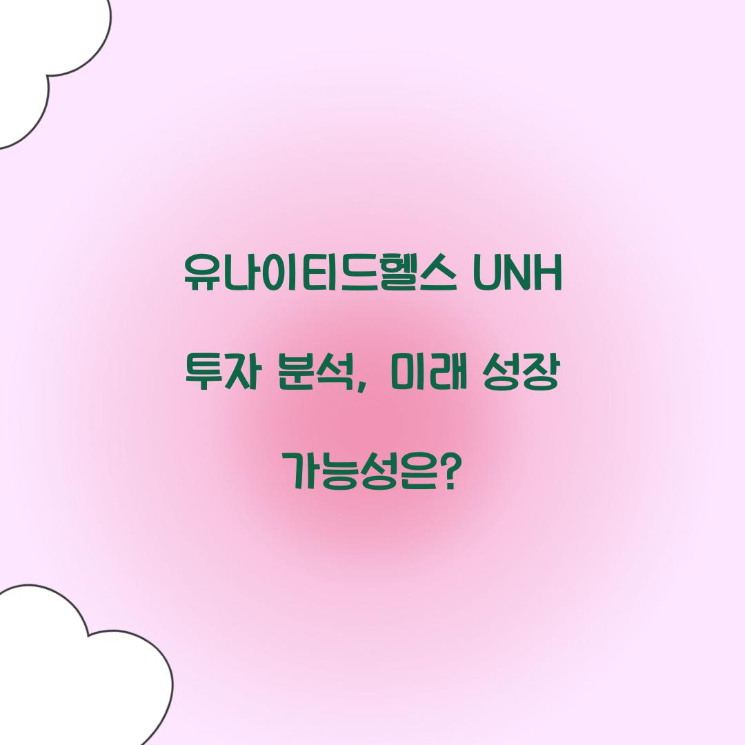 유나이티드헬스 UNH 투자 분석