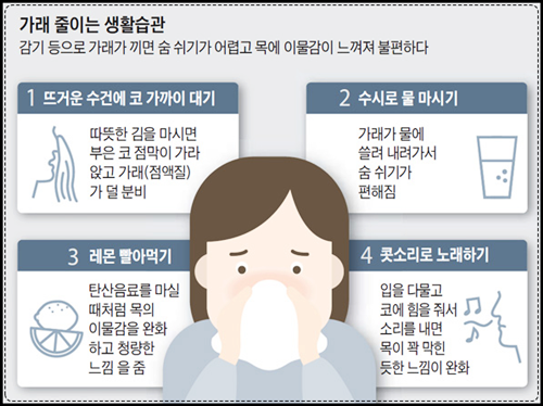 가래 색깔별 증상 생기는 원인 없애는 방법 노란색, 초록색(녹색), 흰색 원인 끈적한 가래, 피 섞인 가래