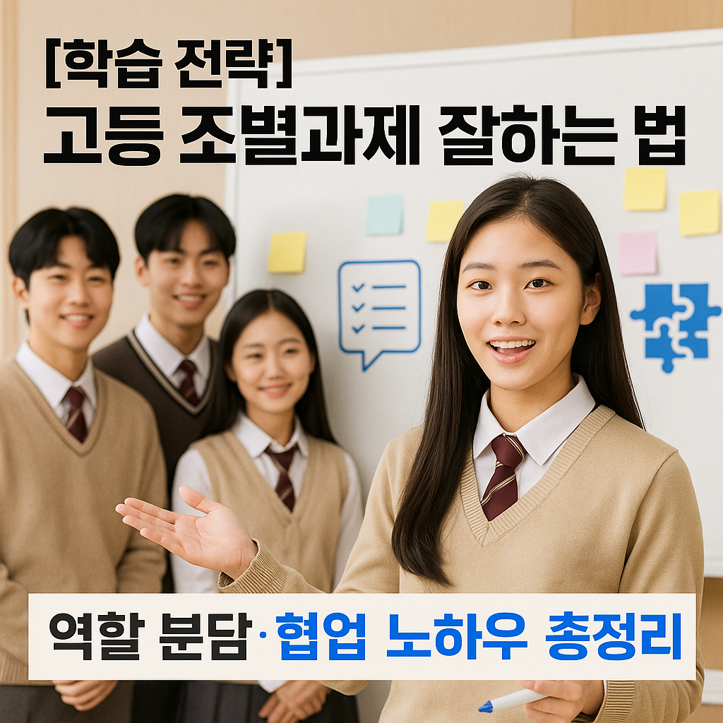 [학습 전략] 고등 조별과제 잘하는 법 ｜ 역할 분담·협업 노하우 총정리