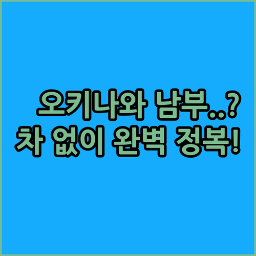 렌터카 없는 오키나와 남부 투어 하에..